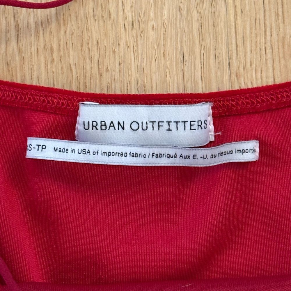 Urban Outfitters Red Spaghetti Strap A-Line Mini Dress - Picture 3 of 5